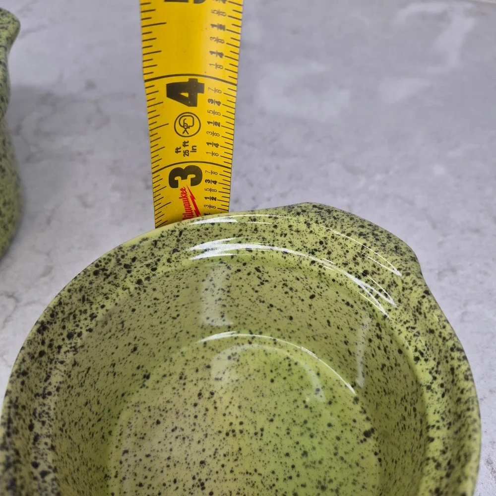 Cerutil Casserole Dish Speckled Stoneware Set Of 2 Green